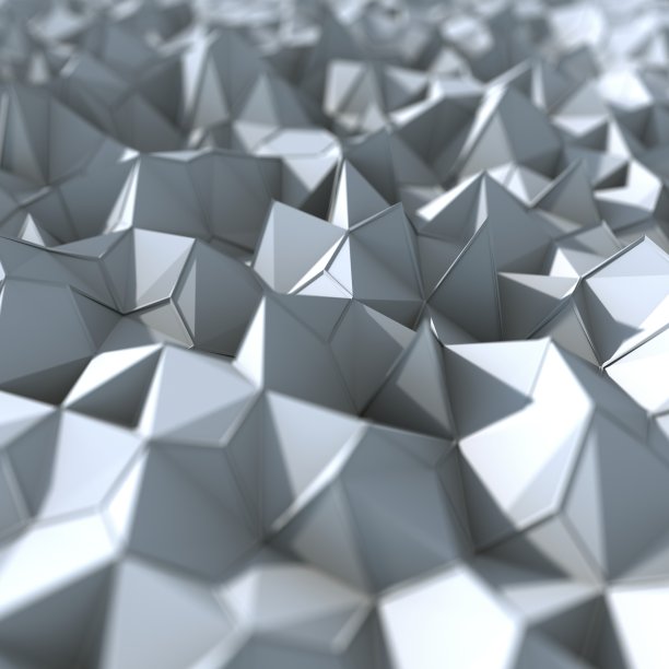 抽象的白色三角形背景的3D渲染图片下载