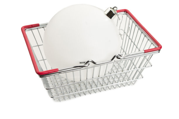 圣诞树装饰白球图片下载