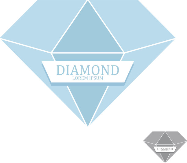 钻石标识隔离。矢量图图片下载