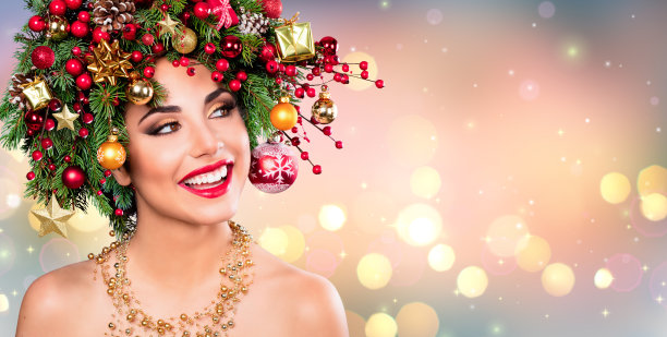 圣诞节模范女子图片下载