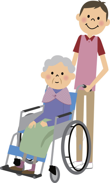 坐在轮椅上的老年人图片下载