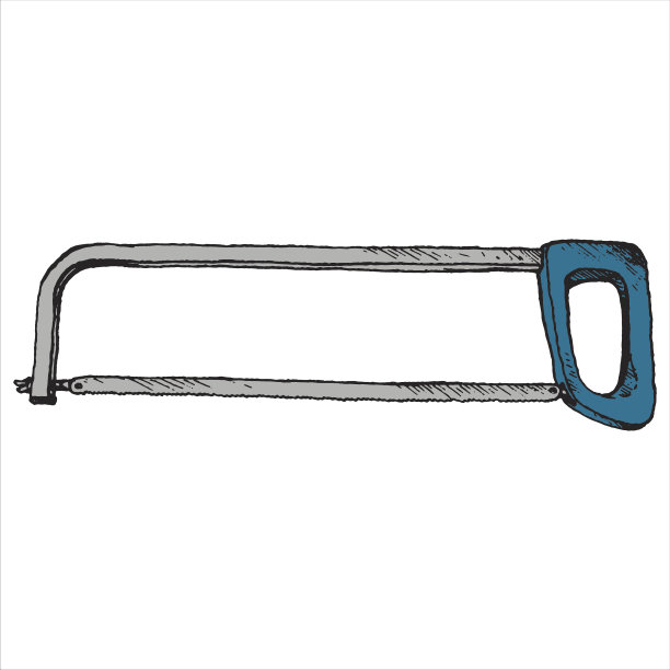 手绘钢锯图片下载