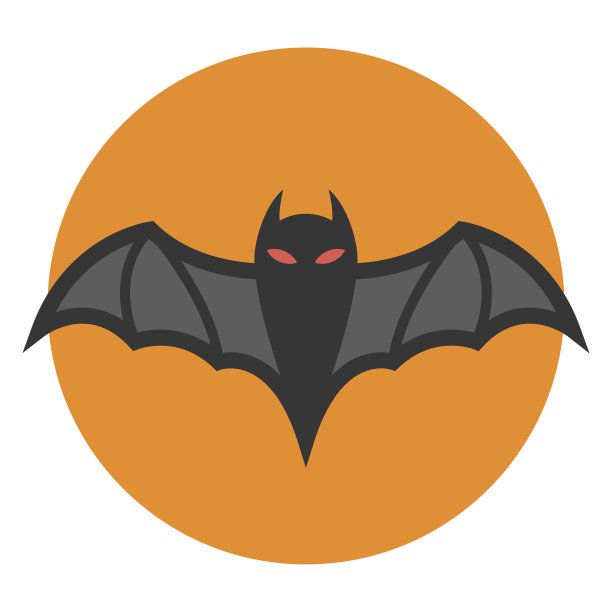 蝙蝠图标平图片下载