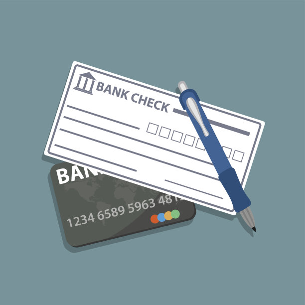信用卡和银行支票，银行概念。图片下载