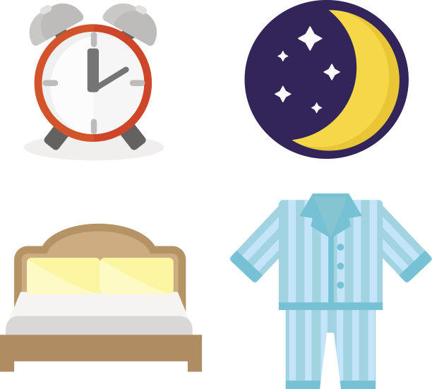 睡眠图标矢量图图片下载