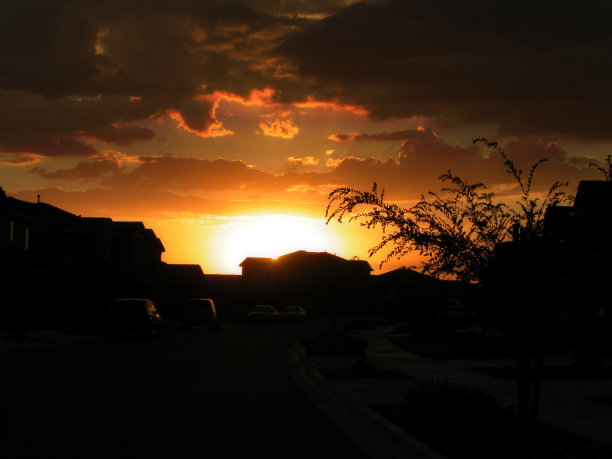 落日郊区图片下载