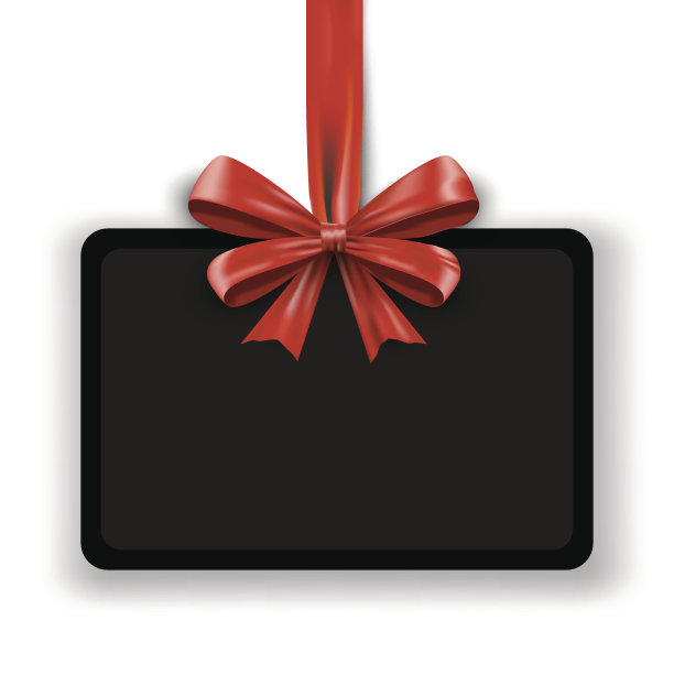 生日设计模板。邀请横幅与红色蝴蝶结丝带。假期图片下载