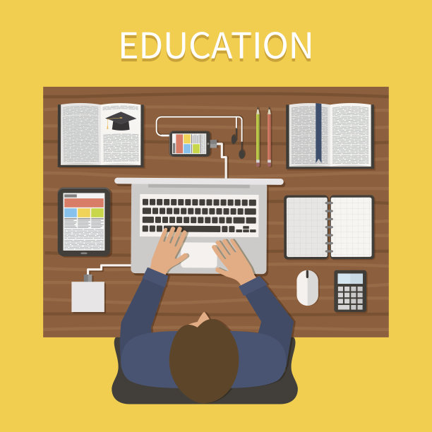 现代教育。在线学习的概念图片下载