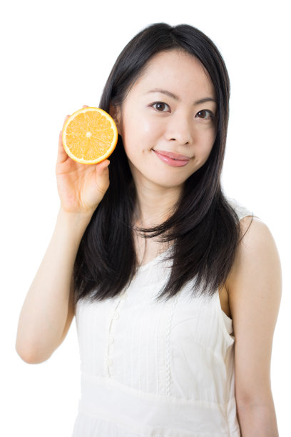 拿着橘子的女人图片下载