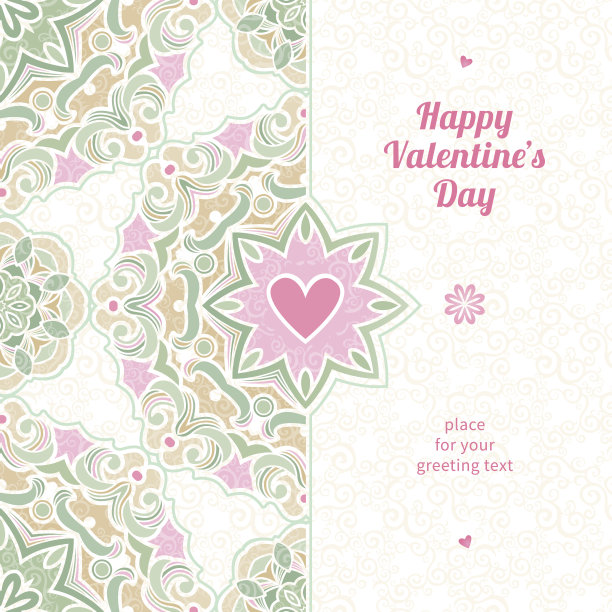 东方风格的复古华丽卡片图片下载