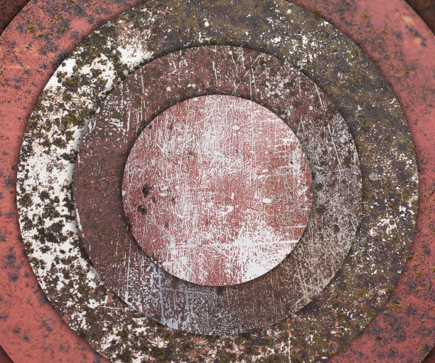 旧生锈的圆形金属板背景图片下载