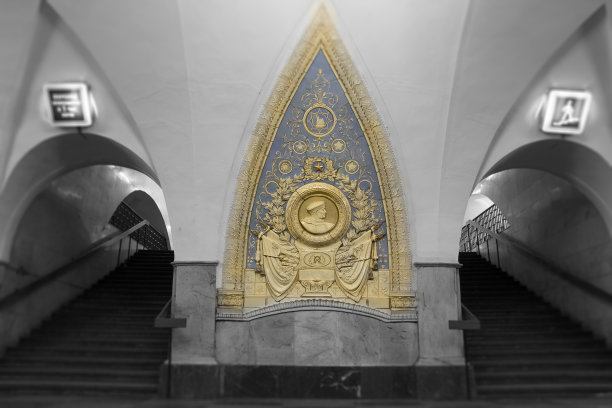 莫斯科地铁里的照片图片下载