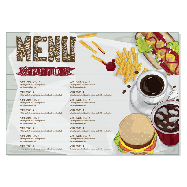 菜单快餐模板图片下载
