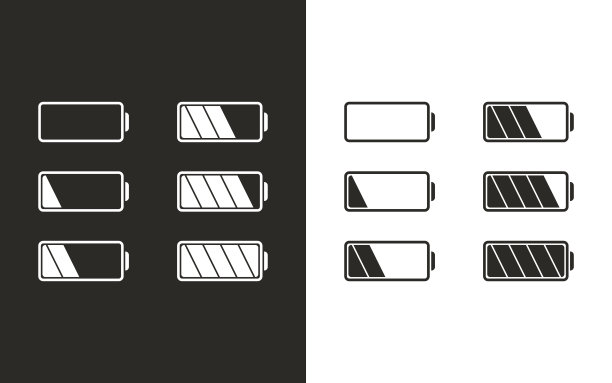 电池-矢量图标。图片下载
