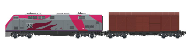 机车与封闭车厢隔离图片下载