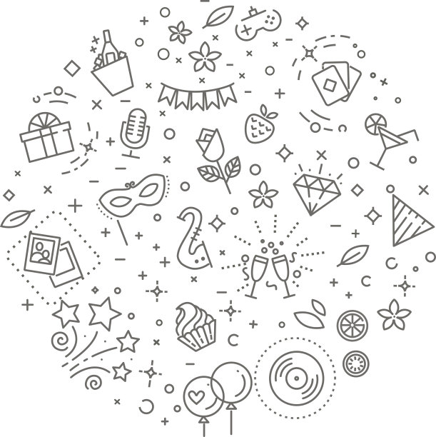 概念插图，线设计矢量模板图片下载