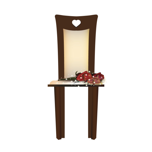 椅子上的花图片下载