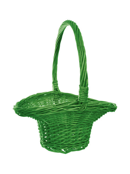 传统风格的柳条提篮。图片下载