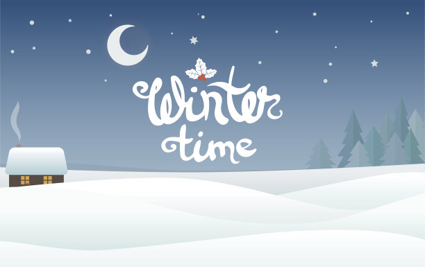 冬季景观矢量背景图片下载