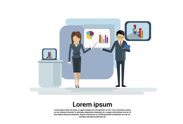 商务人员小组会议会议财务展示图表图表图片下载