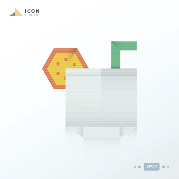 纸橙汁图标平坦图片下载