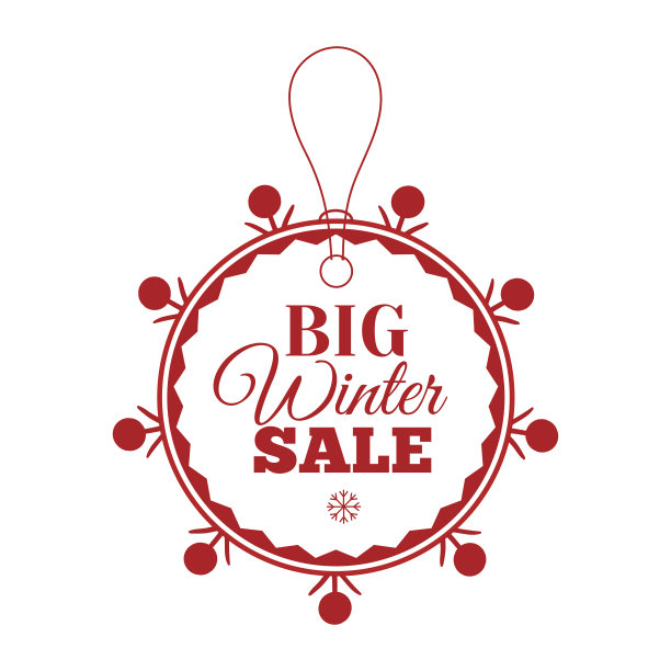 冬季销售。向量铭文。图片下载