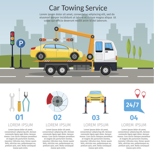 拖车城市道路援助服务疏散人员在线汽车帮助图片下载