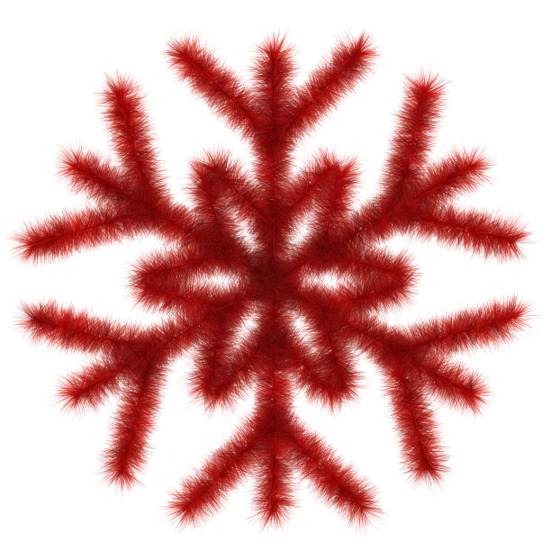 红色的雪花3 d图片下载