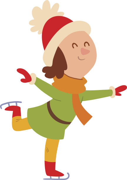 圣诞女孩在玩冬季游戏图片下载