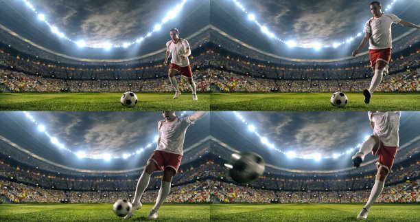 足球运动员做了戏剧性的比赛图片下载