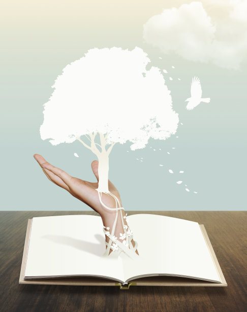 剪纸拯救世界的概念图片下载