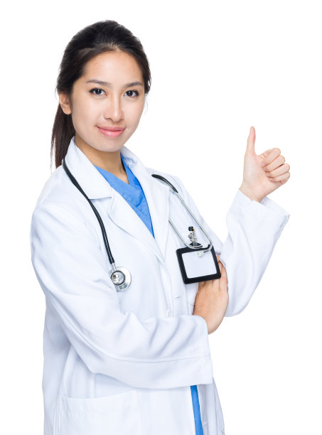 女医生竖起大拇指图片下载