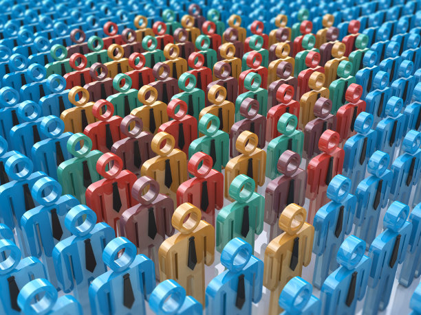 有些人从人群中脱颖而出。的概念图片下载