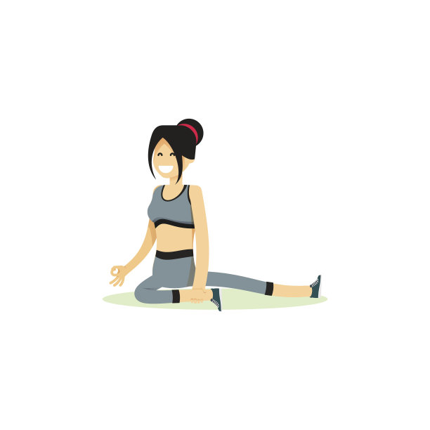 女孩摆姿势瑜伽。图片下载