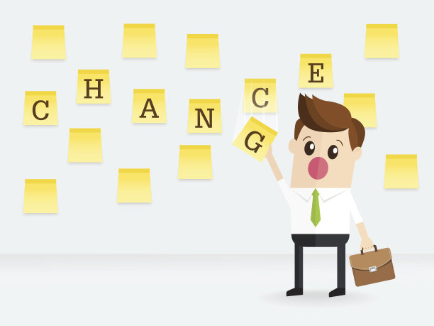 商人交换便利贴图片下载