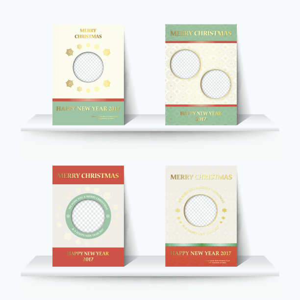 一套A4大小的圣诞布局模板图片下载