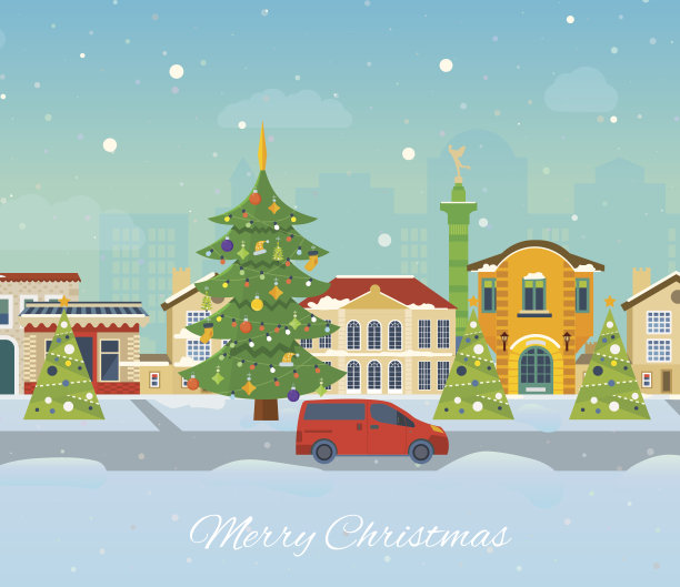 冬季欧洲之旅。新年的喜庆气氛。图片下载