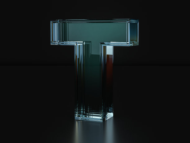 玻璃字母T图片下载