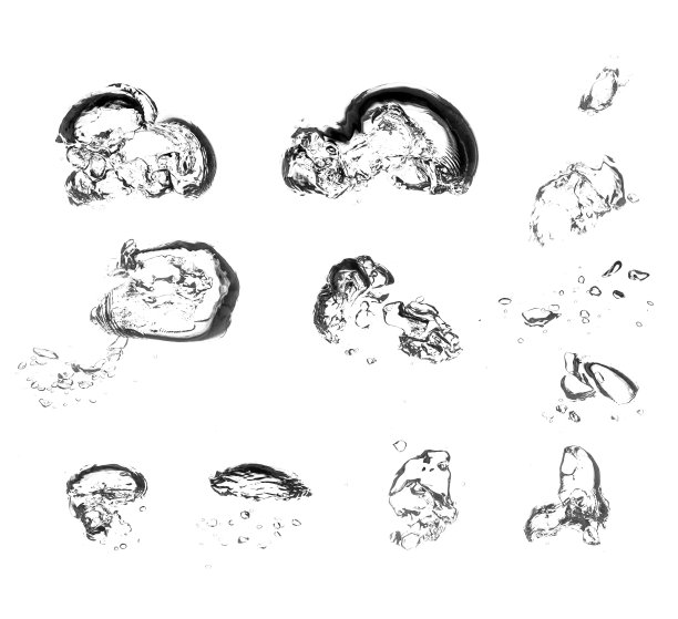 白色背景上的水泡图片下载