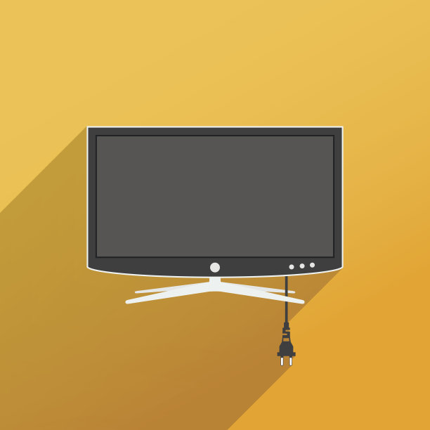 智能电视图标与长影子图片下载