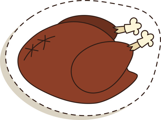 炸鸡矢量插图。图片下载