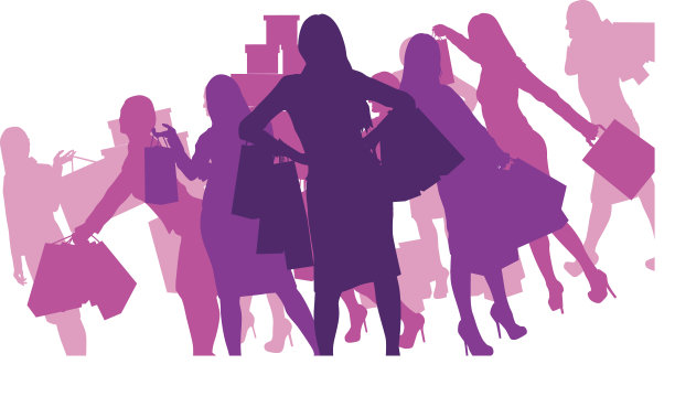 女人购物紫图片下载