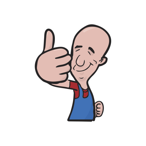 老人竖起大拇指卡通图片下载