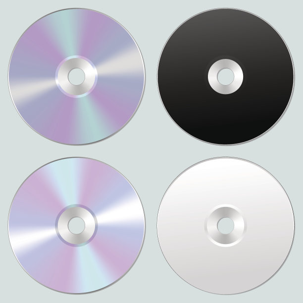 矢量插图的孤立空白光盘CD或DVD图片下载