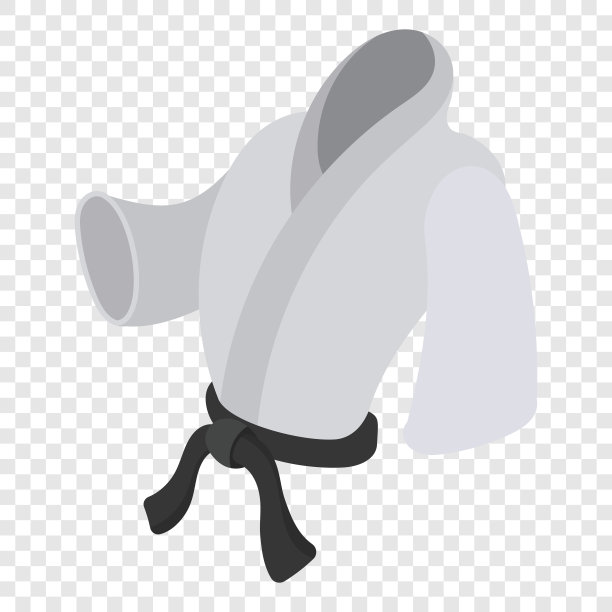 和服与黑带插图图片下载