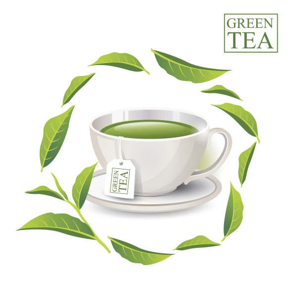 一杯茶孤立在白色的背景上。矢量插图。图片下载