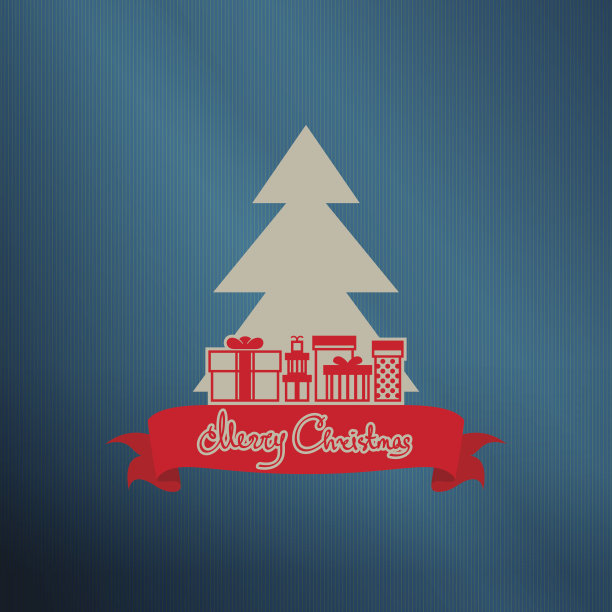 带礼物的圣诞树图片下载