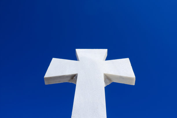 希腊石头十字架图片下载