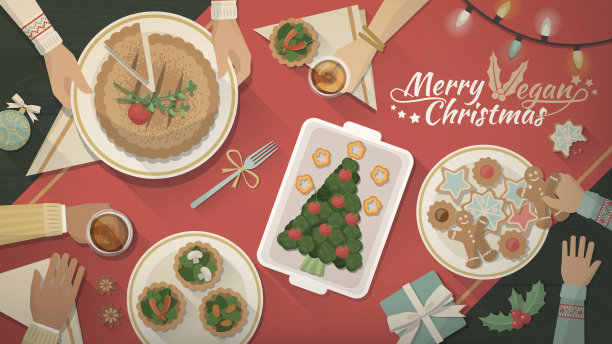 圣诞节素食晚餐图片下载