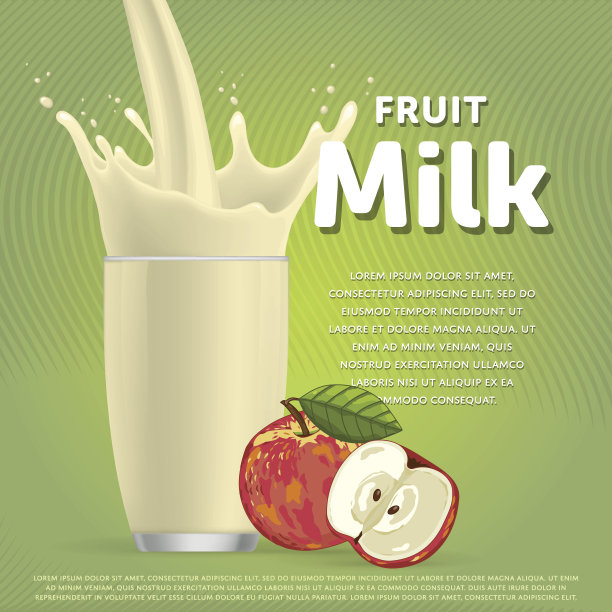 苹果甜奶昔甜点鸡尾酒图片下载